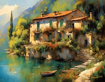 Romantic Village 12 by Johanna's Art