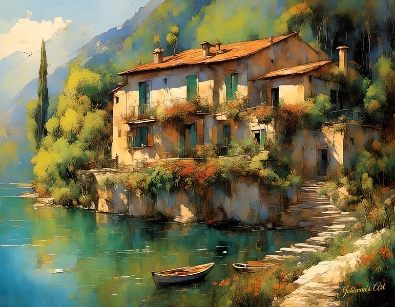Romantic Village 12 by Johannas Art Creations