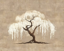 Weeping Willow Gemälde | Weeping Textur von Moderne Kollektion