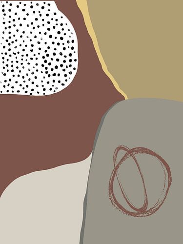 Formes et motifs organiques dans des couleurs rustiques