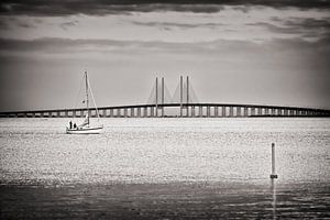 Photographie noir et blanc : Pont d'Öresund
