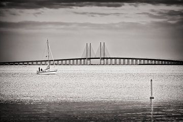 Black and White Photography: Øresund Bridge van Alexander Voss