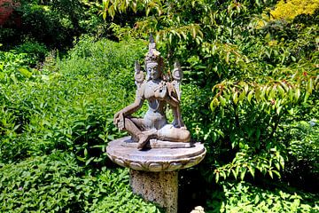 Boeddhabeeld in het Nepalese Himalaya-paviljoen Wiesent bij Regensburg van Roith Fotografie