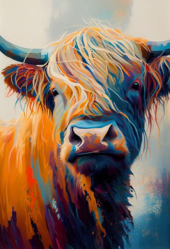 Highlander écossais coloré