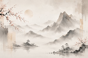 Minimal Zen Mountain Lake