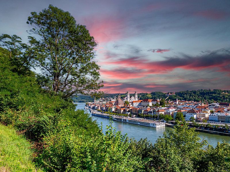 Blick auf die Skyline von Passau in Bayern mit der Donau von Animaflora PicsStock