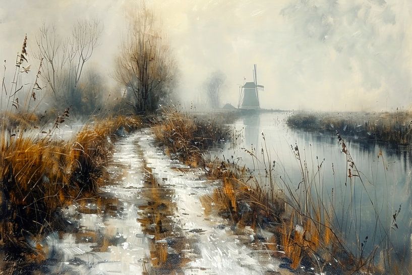 Paysage d'hiver hollandais. par AVC Art Studio