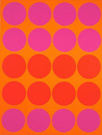 Zwölf zu Acht | Zwanzig Op-Art Farbrausch Kreise von Frank Daske | Foto & Design