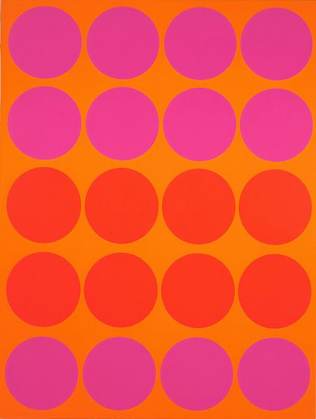 Douze à huit | Vingt cercles d'op-art en couleur par Frank Daske | Foto & Design
