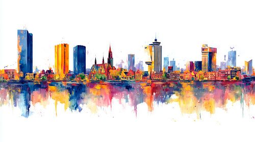 Dutch technology city Watercolour