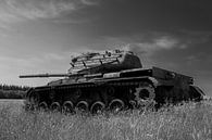 M47 Patton leger tank zwart wit 8 van Martin Albers Photography thumbnail