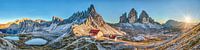 Dolomites mountain panorama at the Three Peaks by Voss Fine Art Fotografie thumbnail