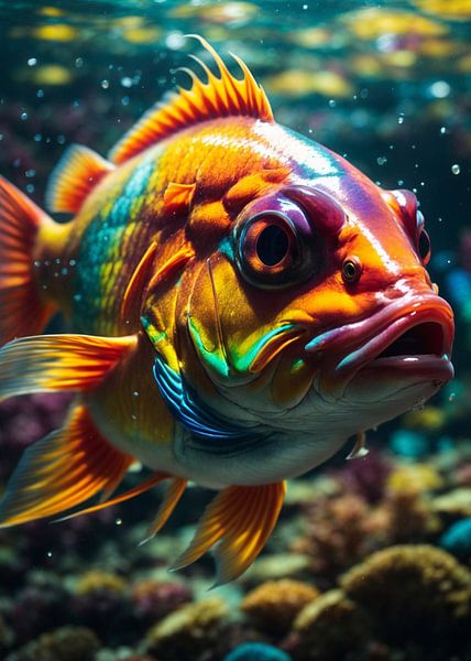 poisson de beauté en colorie par Muhammad Yunus