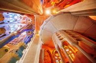 Interieur van de Sagrada Familia in Barcelona van Chihong thumbnail