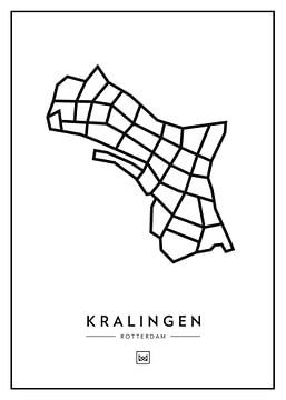 Kralingen - Rotterdam van Muurmap - Jouw Favorite stad of wijk aan de muur