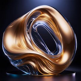 Glasmal met patroon