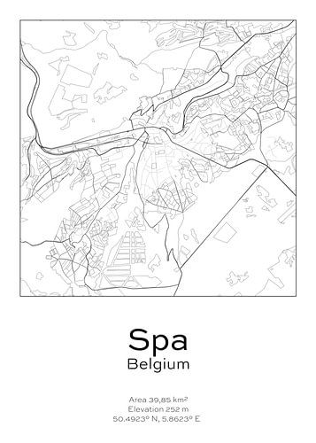 Stadskaart - België - Spa