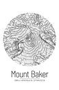 Mount Baker | Topographic Map (Minimal) by ViaMapia thumbnail