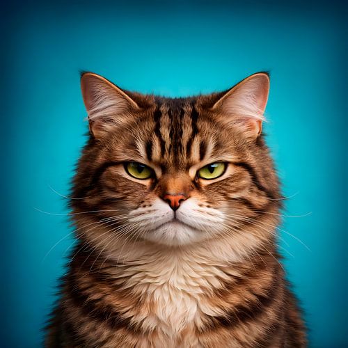 Grumpy Cat - turquoise