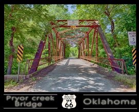 Brücke über den Pryor Creek in Oklahoma