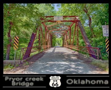 Pryor creek brug in Oklahoma van Humphry Jacobs