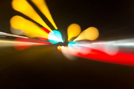 Abstract city front in motion by Eveline Eijlander