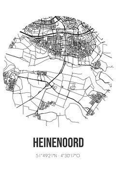 Heinenoord (Zuid-Holland) | Landkaart | Zwart-wit van Rezona