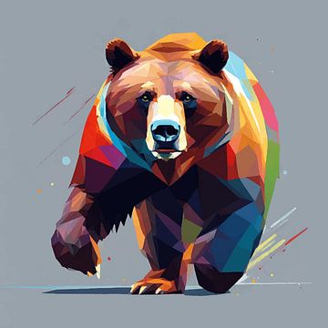 bear walking pop art by Rachmad Ridwan