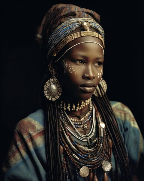 Portret van een Afrikaanse vrouw van Carla Van Iersel