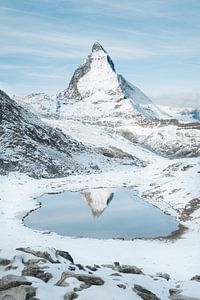 Das majestätische Matterhorn im Winterlicht