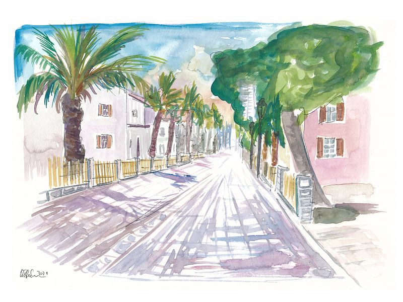Sarona Tel Aviv Strassenszene am Nachmittag von Markus Bleichner