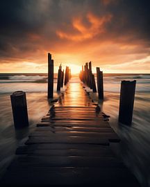 L'heure dorée sur la côte