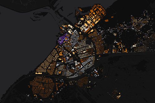 Map of Harderwijk abstract