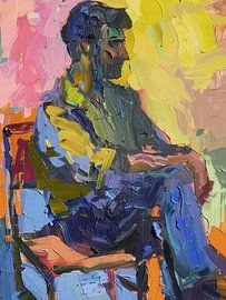 Portrait Of A Man Sitting In A Chair by TOAN TRAN