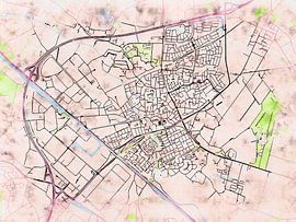 Carte de Veghel avec le style 'Soothing Spring' sur Maporia