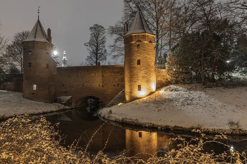 Monnickendam in Amersfoort im Schnee von Karin Riethoven