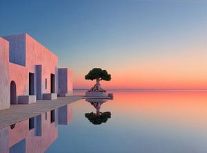 Stille Reflectie in Pastel