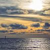 Schöner Sonnenuntergang Nordsee von Miranda van Hulst
