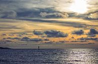 Schöner Sonnenuntergang Nordsee von Miranda van Hulst Miniaturansicht