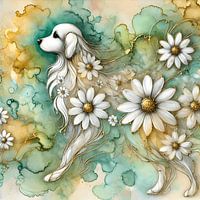 Loyale Elegantie - Hond & Madeliefjes in Kunst