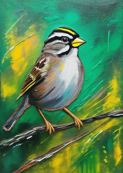 White-Throated Sparrow by MIROKKU