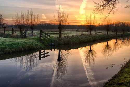Landschaft bei Sonnenaufgang
