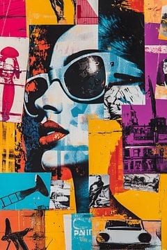 Pop-art collage met vrouw van Imperial Art House