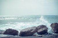 Rotsen met opspattend water op Tenerife