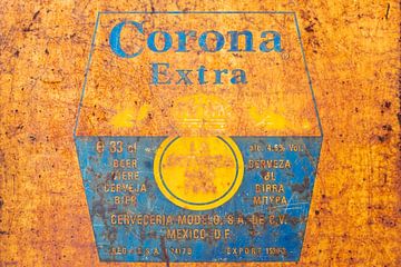 The rusty Corona Beer plate