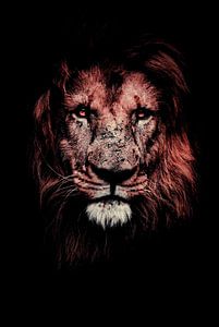 Portrait de lion sur Designer