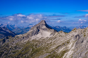 Panorama vom Heilbronner Weg zum Biberkopf, 2599m, Allgäuer Alpen