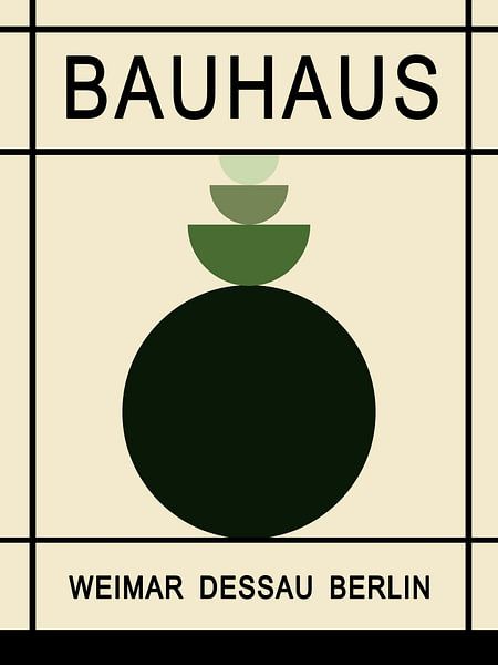 Bauhaus, groen in balans van Hilde Remerie Photography and digital art