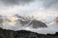 Dolomites among the clouds