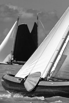 Skutsje classic sailboats sailing on the IJsselmeer  by Sjoerd van der Wal Photography
